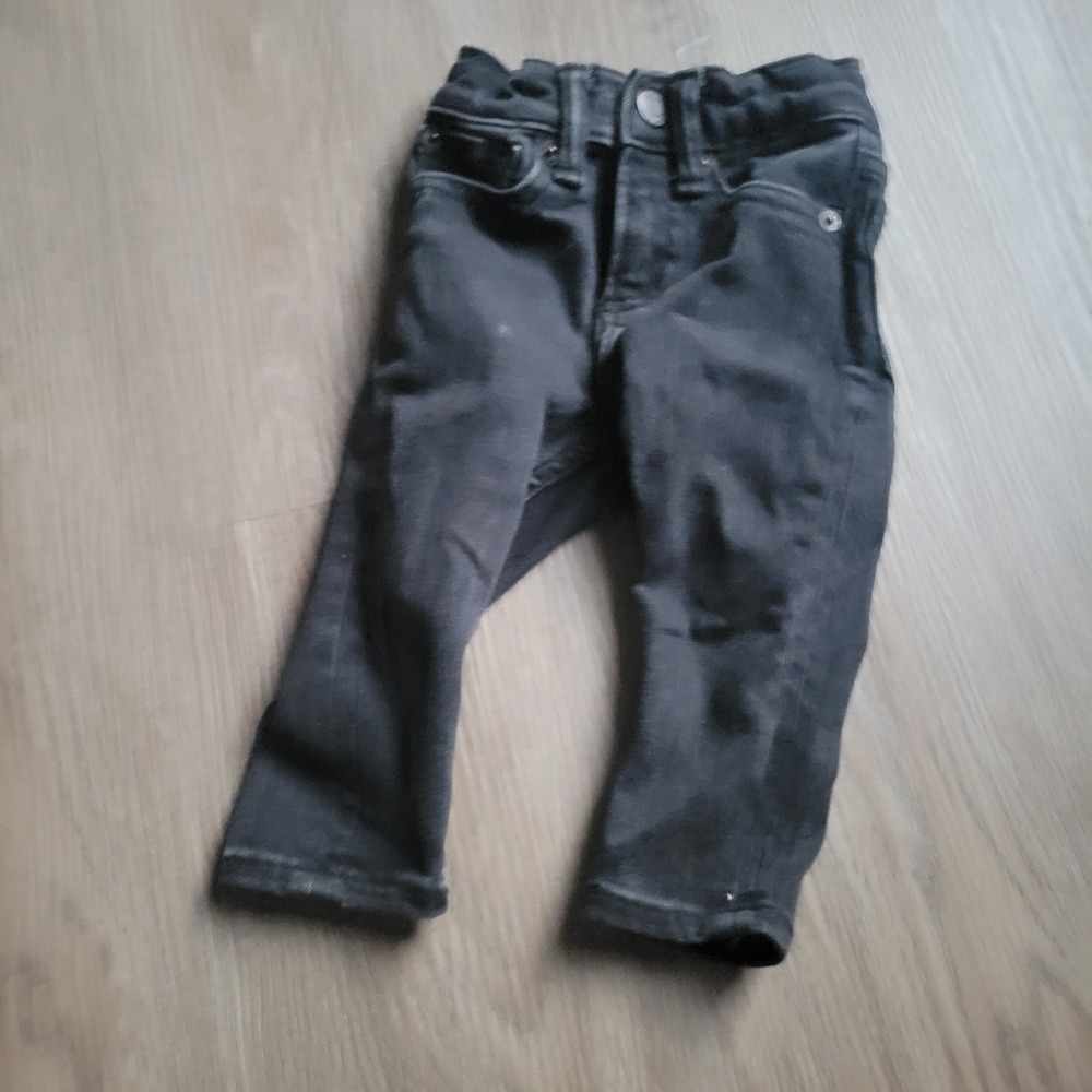 Baby‎ Gap Unisex Jeans 12-18M Black Skinny Stretch Denim Classic Casual